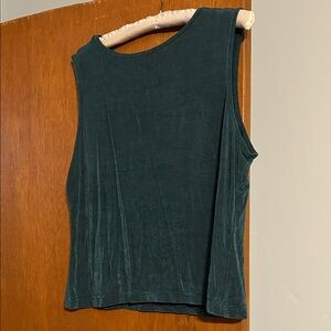 Coldwater Creek Forest Green Velvet Tank Top